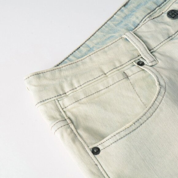 Ksubi Washed Distressed Ripped Raw Edge Skinny Jeans - Picture 7 of 12